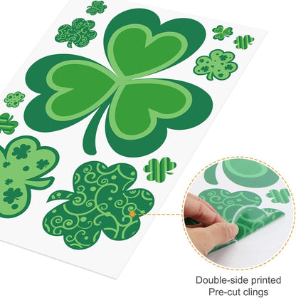 St Patricks Day Window Clings, 109 Pcs Shamrock Window Stickers for St Patricks Day Decorations