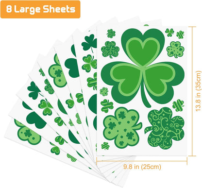 St Patricks Day Window Clings, 109 Pcs Shamrock Window Stickers for St Patricks Day Decorations