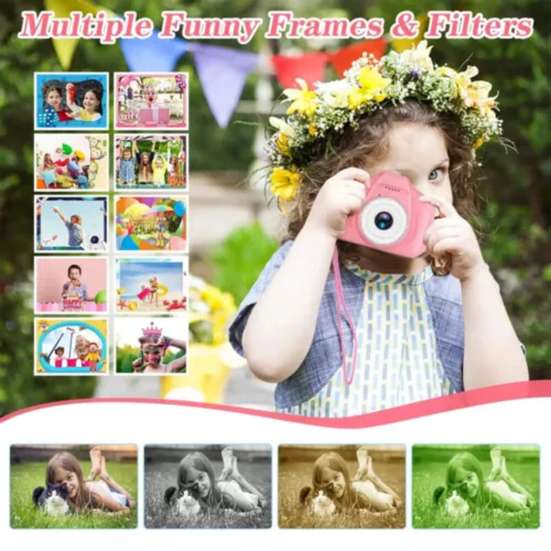 "Capture the Fun! 1080P HD Kids Digital Camera – Mini, Cute & Perfect for Little Photographers! 📸🎉"