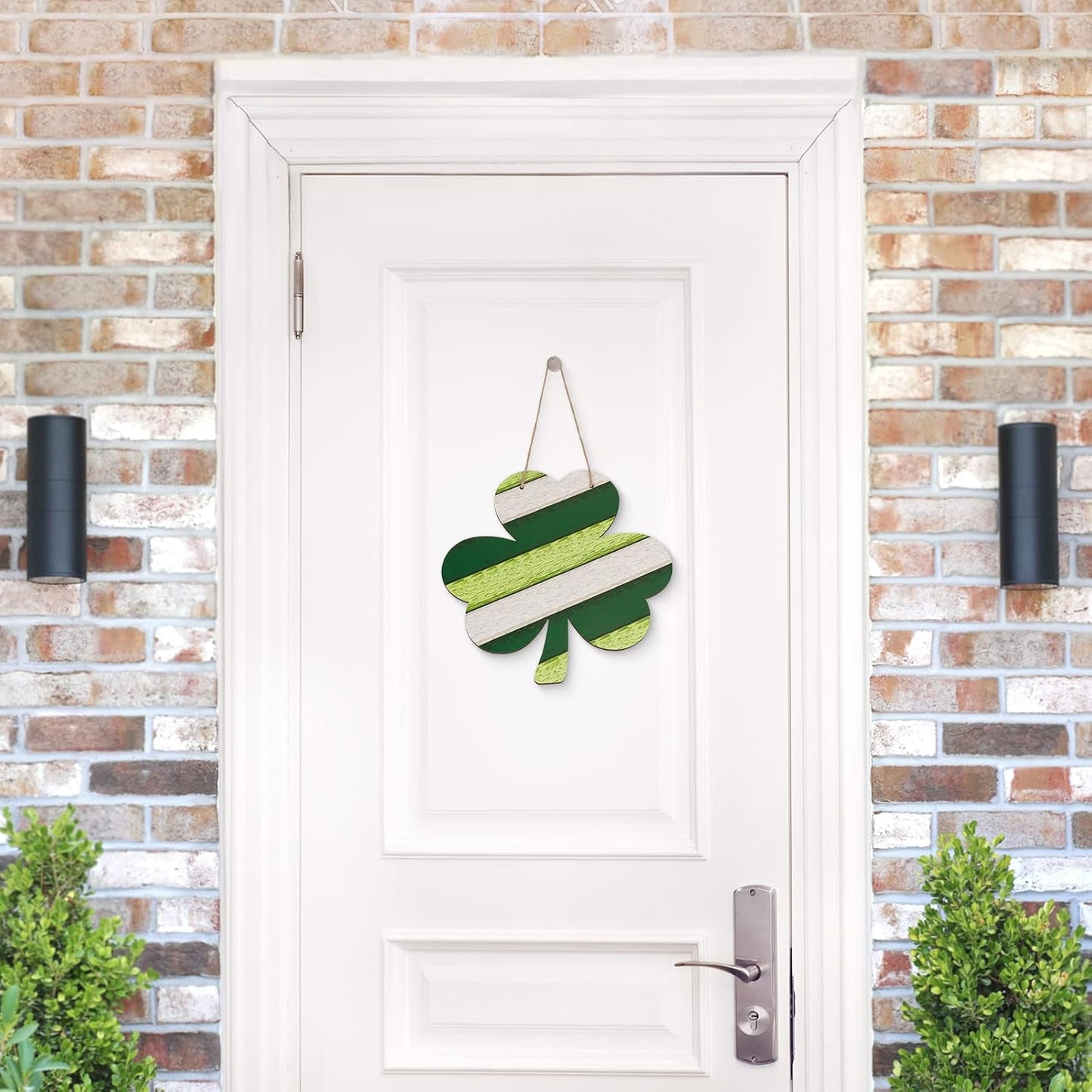  St. Patrick’s Day Shamrock Wooden Sign – Hanging Decoration for Front Door & Wall