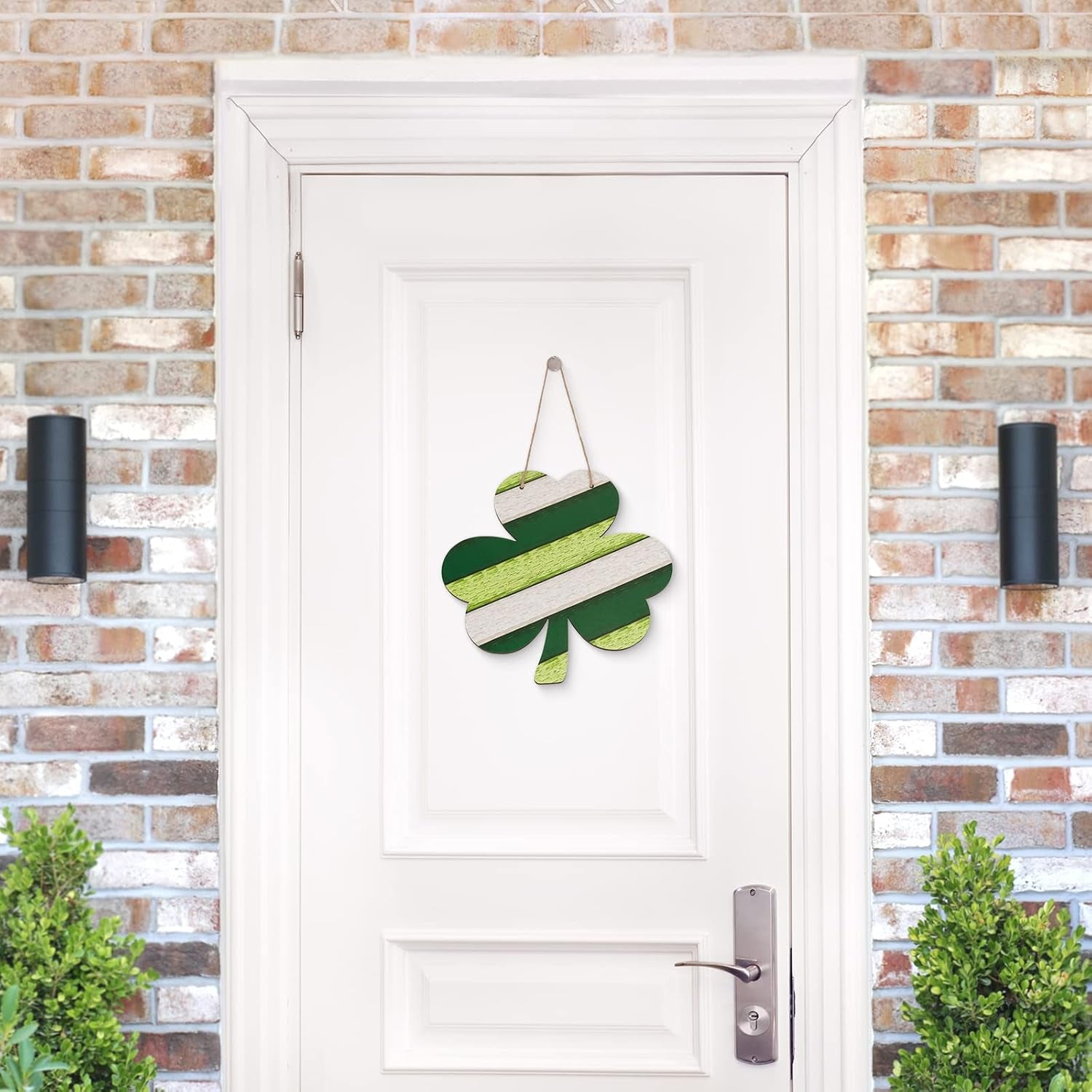  St. Patrick’s Day Shamrock Wooden Sign – Hanging Decoration for Front Door & Wall