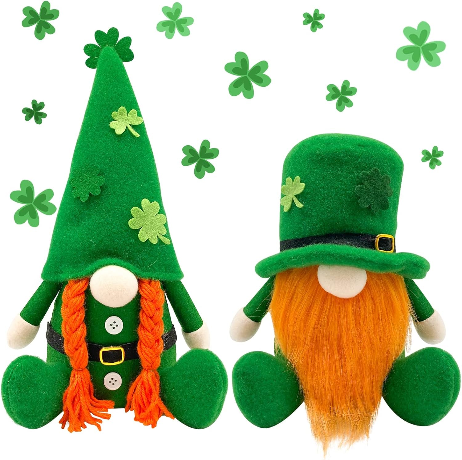 St Patricks Day Decorations Gnome Plush Home Table Ornament Decor Green Irish Faceless St Patricks Day Gnome for St Patricks Day Gifts Faceless Dwarf Swedish Tomte Leprechaun