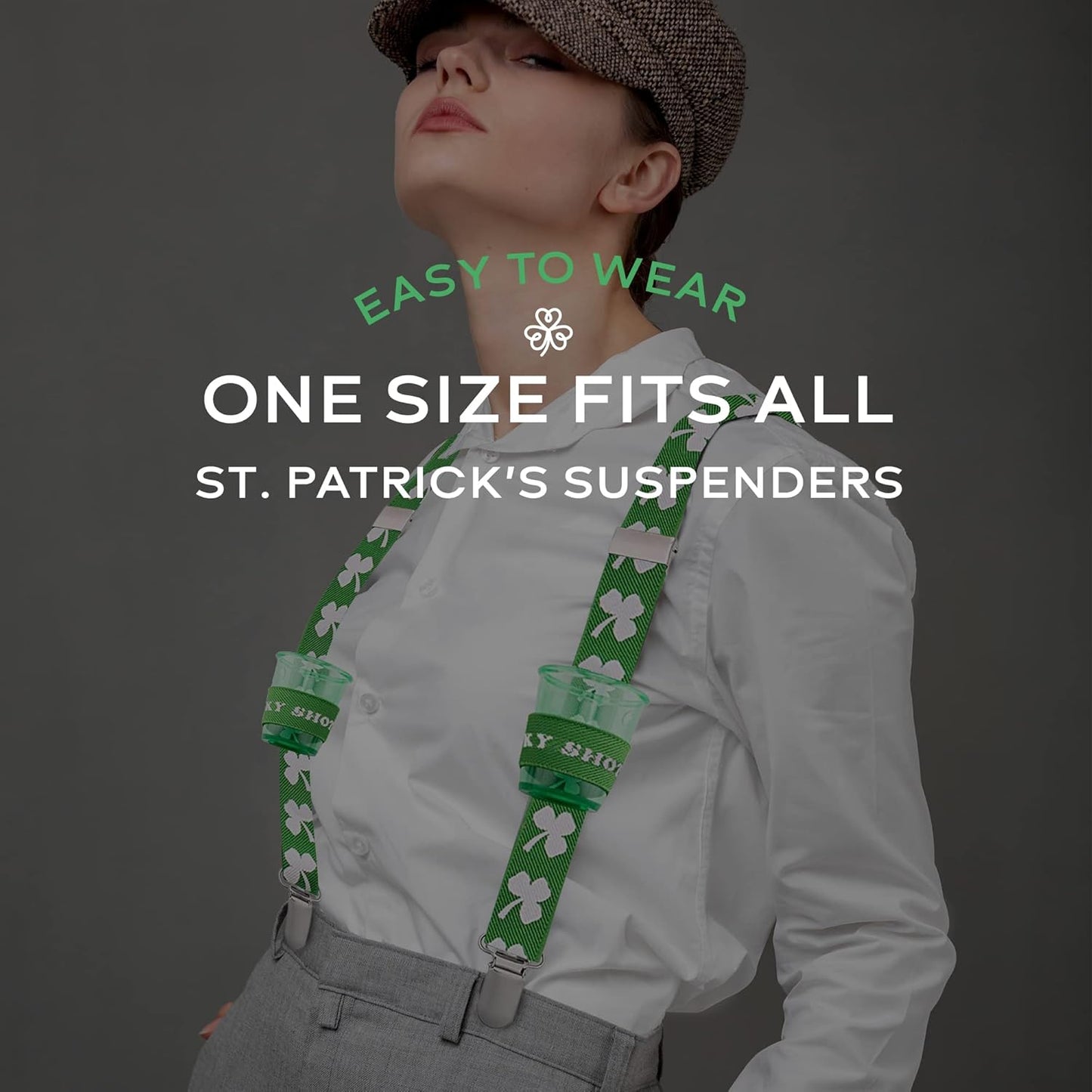 St Patricks Day Suspenders - St Patricks Day Acessories - Suspenders with Clips - Many Colors to Choose From