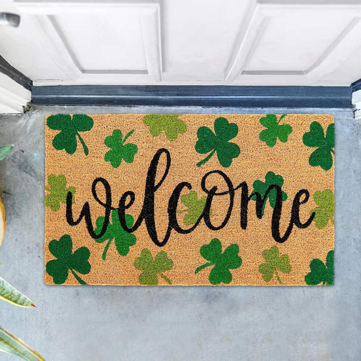 ​​​​​​​​​​​​​🍀 Shamrock Door Mat – Wipe Your Feet for Good Luck! 🍀