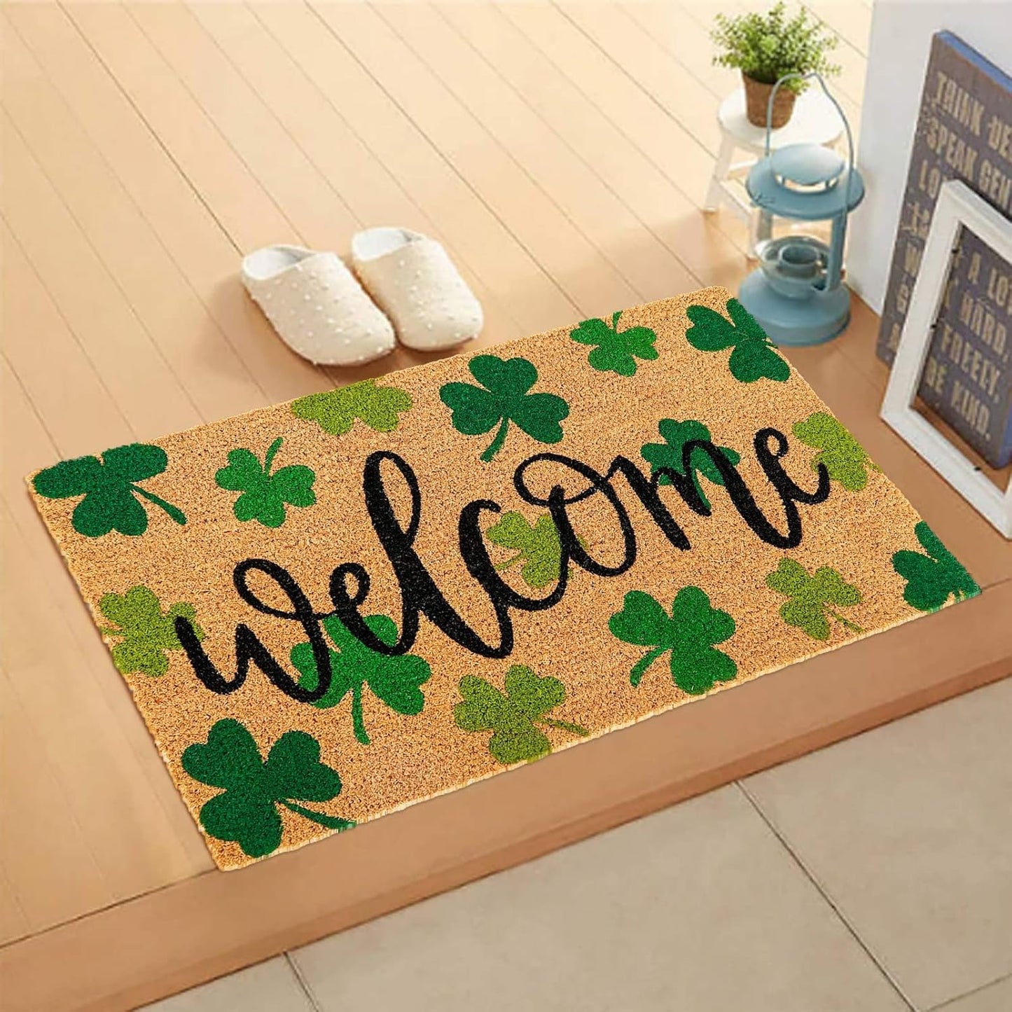 ​​​​​​​​​​​​​🍀 Shamrock Door Mat – Wipe Your Feet for Good Luck! 🍀