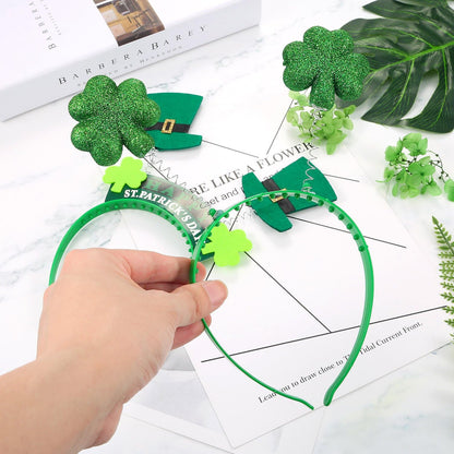 8 Pieces St. Patrick'S Day Headband Shamrock Clover and Hat Head Boppers