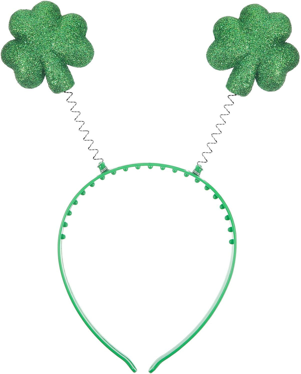 8 Pieces St. Patrick'S Day Headband Shamrock Clover and Hat Head Boppers