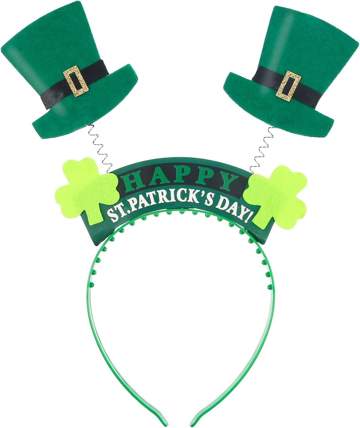 8 Pieces St. Patrick'S Day Headband Shamrock Clover and Hat Head Boppers