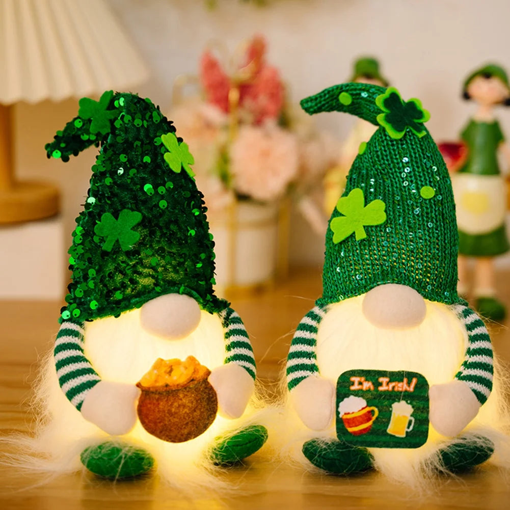 🍀11.4" St. Patrick’s Day Light-Up Gnome ✨ Light up your space with Irish spirit today! ✨