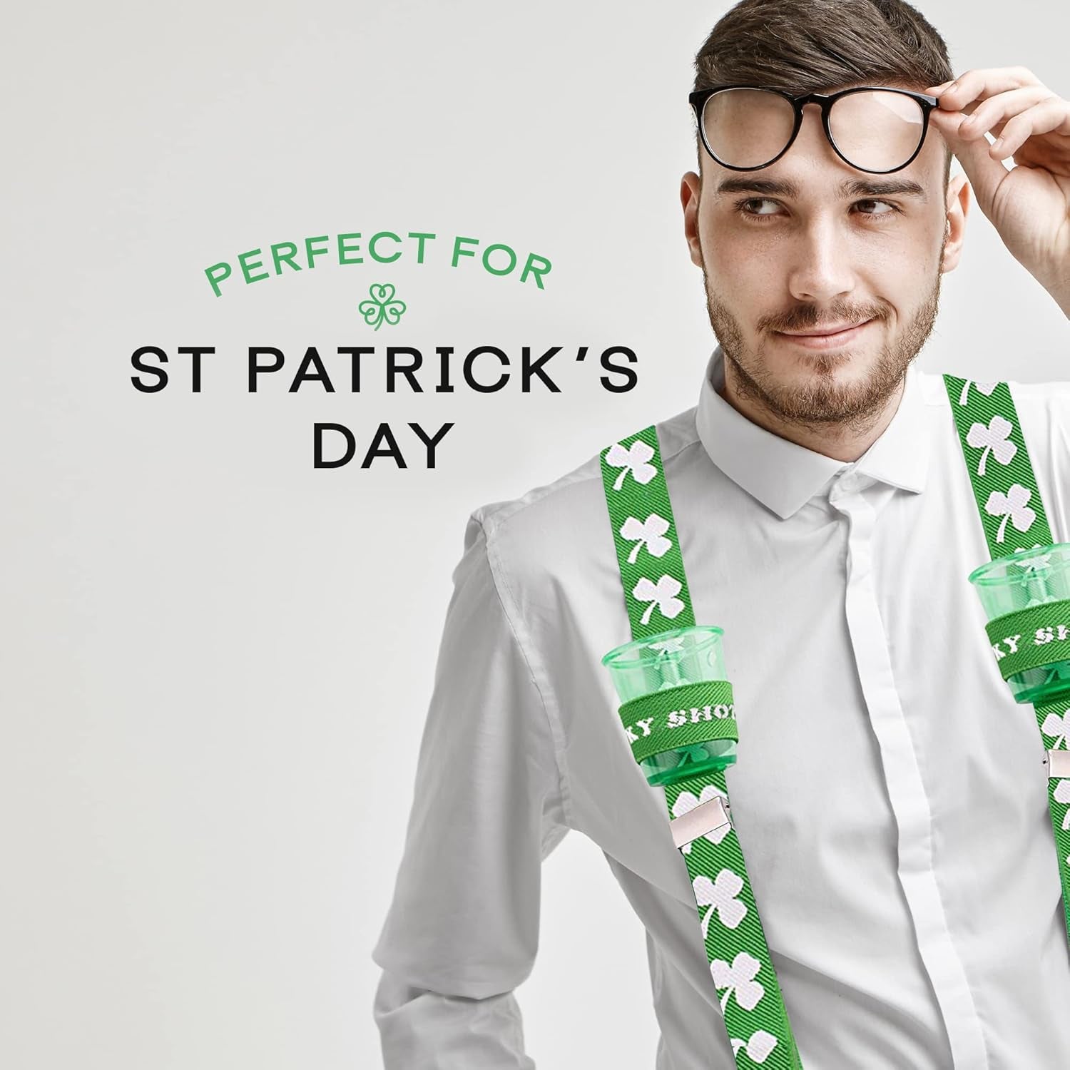 St Patricks Day Suspenders - St Patricks Day Acessories - Suspenders with Clips - Many Colors to Choose From