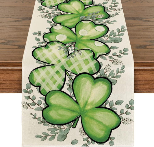 🍀 Clover & Shamrock-The Luckiest Table Runner in Town!🍀✨